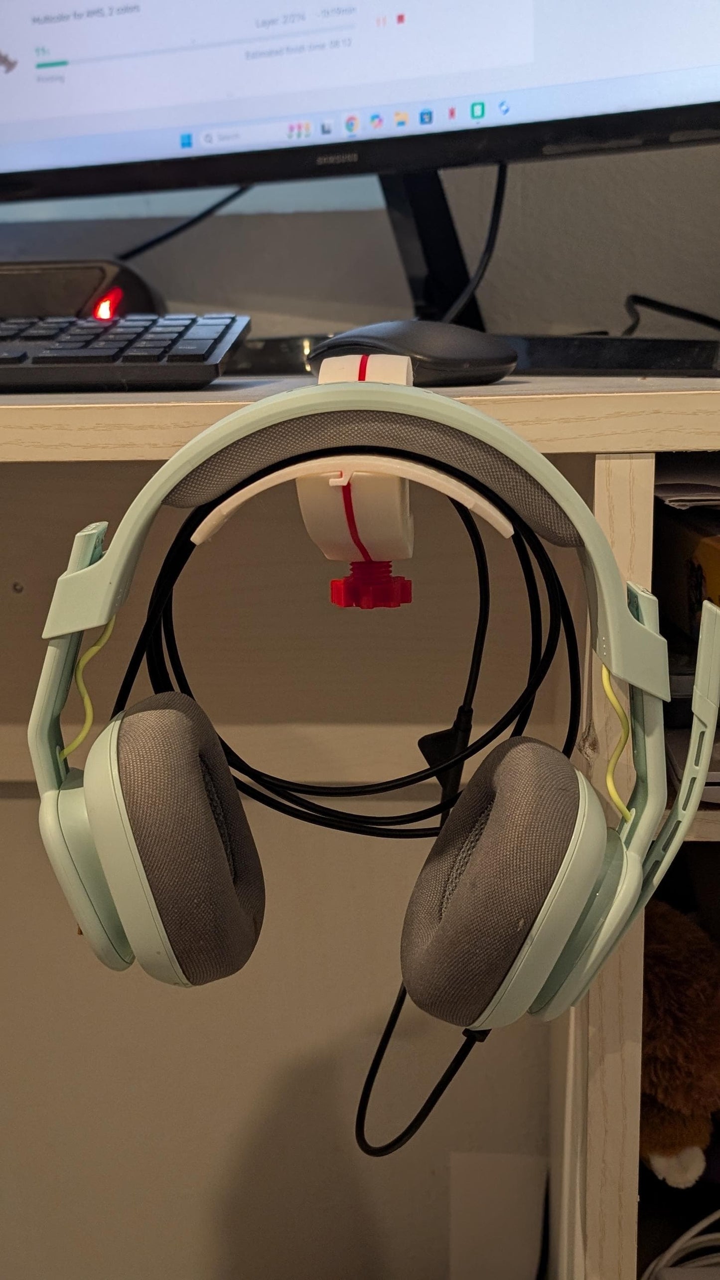 Under-Desk Headphone Hanger Mount – Gaming Headset Holder – LayerForgge Design