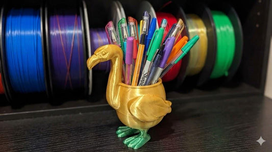 3D Printed Dodo Desk Organizer – Pen Holder, Office Stationery Stand