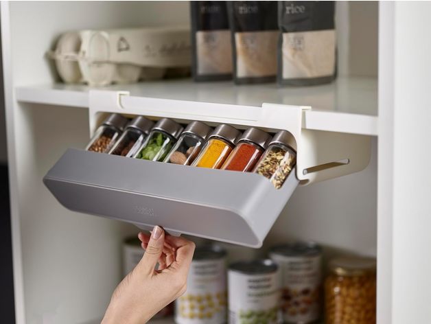 Under-Shelf Pull-Out Spice Rack Drawer