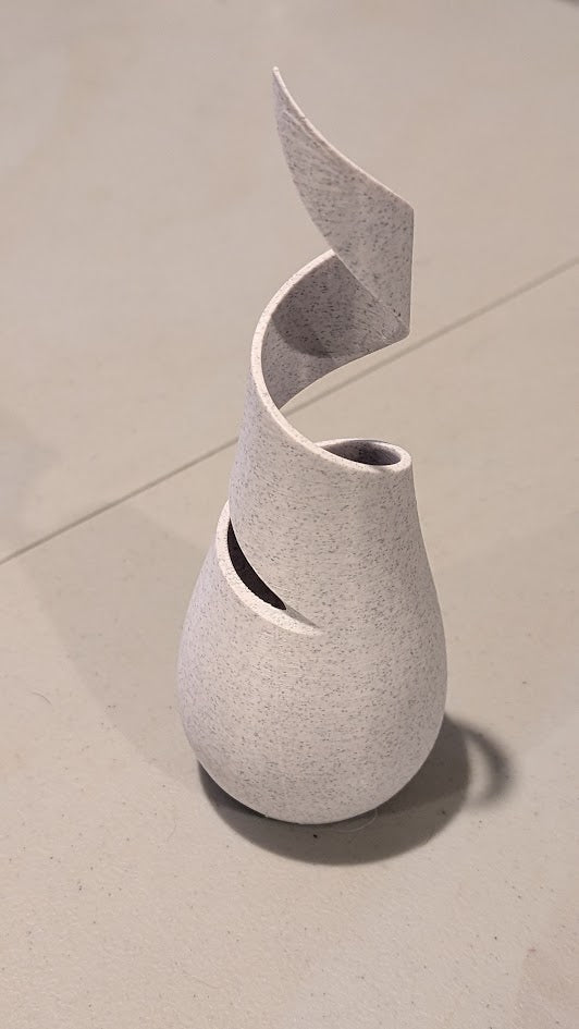 Spiral Sculptural Vase | 3D Printed Modern Home Decor
