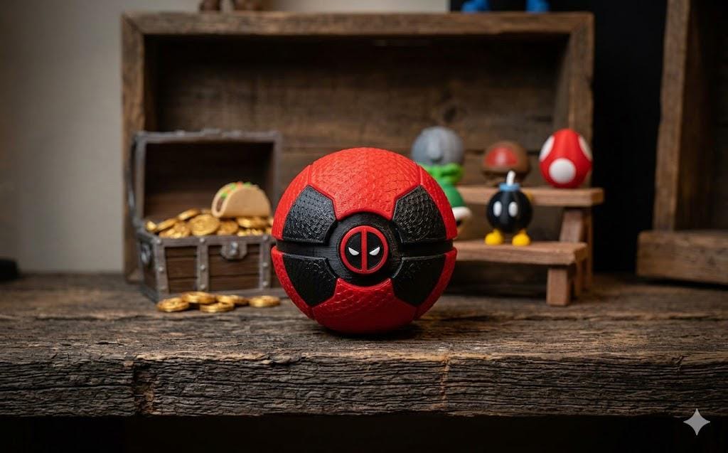 3-D Printed Custom Super-hero & Video Game Poke' Balls